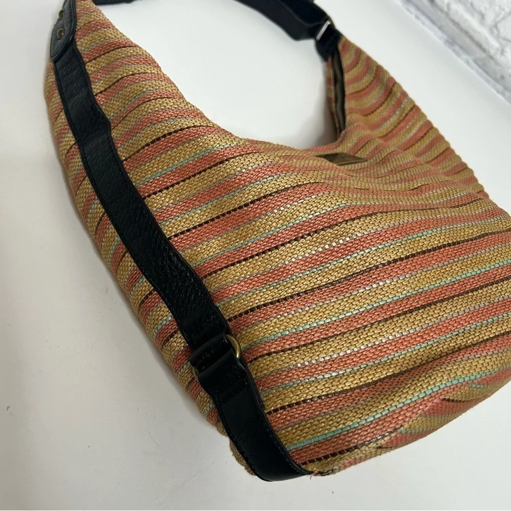 Dakine Multicolored Striped Weave Shoulder Bag